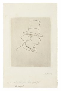 Charles Baudelaire, de perfil II de Édouard Manet