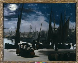 Claro de luna sobre el puerto de Boulogne de Édouard Manet
