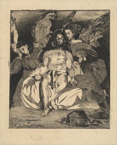 Cristo muerto con ángeles, 1866-1867