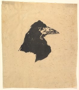 Diseño para el cartel y la portada de El cuervo de Edgar Allan Poe, 1875