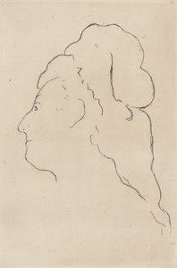 Eva Gonzales, Perfil Girado a la Izquierda de Édouard Manet