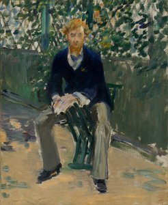George Moore en el Jardín del Artista de Édouard Manet