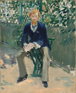 George Moore en el jardín del artista, c. 1879