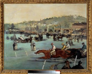 Carreras de caballos en el Bois de Boulogne de Édouard Manet