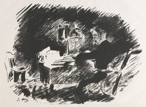 Ilustración para El cuervo de Edgar Allan Poe de Édouard Manet