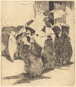 Fila frente a la carnicería (Queue devant la boucherie) de Édouard Manet