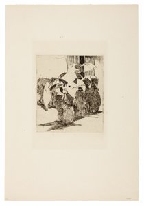 Fila frente a la carnicería de Édouard Manet