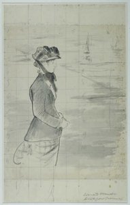 Manet - Annabel Lee de pie junto al mar, hacia 1881 de Édouard Manet