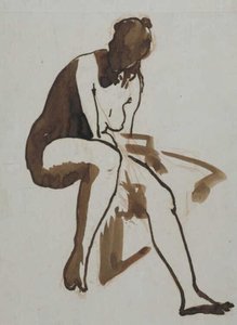 Manet - Bañista sentado, hacia 1858 - 1860 de Édouard Manet