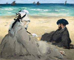 En la playa, 1873 de Édouard Manet