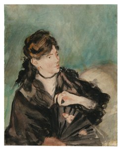 Retrato de Berthe Morisot con un abanico de Édouard Manet
