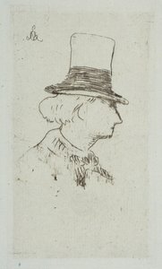 Retrato de Charles Baudelaire de perfil