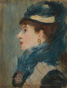 Retrato de una dama, c. 1879 (óleo sobre madera) de Édouard Manet