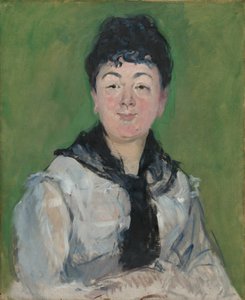 Retrato de una mujer con un fichu negro de Édouard Manet