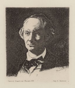 Retrato del poeta Charles Baudelaire 1821-1867 de Édouard Manet
