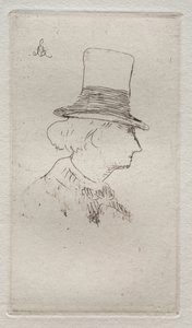 Retrato de perfil de Charles Baudelaire