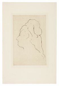Perfil de Eva Gonzales, girada a la izquierda de Édouard Manet
