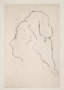 Perfil de Eva Gonzalès girada a la izquierda de Édouard Manet