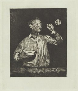 El niño con burbujas de jabón, 1868-1869