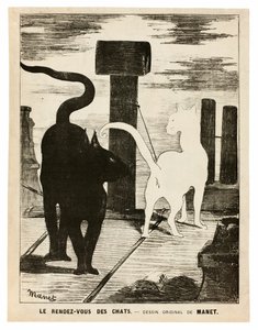 La cita de los gatos de Édouard Manet