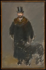 El hombre con el perro de Édouard Manet
