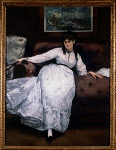 El descanso (Retrato de la pintora Berthe Morisot en un sofá)