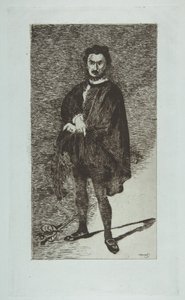 El actor trágico: Rouvière en el papel de Hamlet, 1865-66 de Édouard Manet