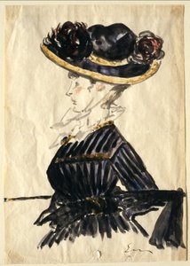 Mujer con sombrero grande de Édouard Manet