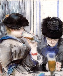 Mujeres bebiendo cerveza