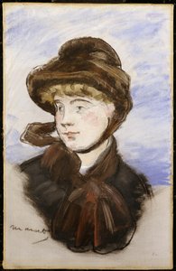 Joven con sombrero marrón, 1882 de Édouard Manet