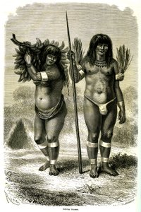 Pareja de indios ticuna de Perú de Edouard Riou