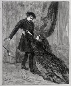 Edmond Dantès y Mercedes - Grabado de Riou, en “El Conde de Montecristo” de Alexandre Dumas padre (1802-1870), ed. Jules Rouff & Cie de Edouard Riou