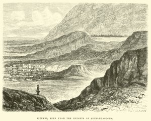 Sicuani, visto desde las alturas de Quellhuacocha de Edouard Riou