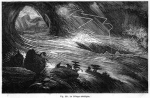 El diluvio asiático: una catástrofe que pudo haber inspirado el diluvio descrito en la Biblia: del libro de Louis Figuier “La Tierra antes del diluvio”, edición Hachette 1872 de Edouard Riou