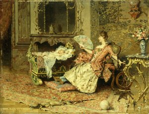 Cuidando al bebé de Edouard Toudouze
