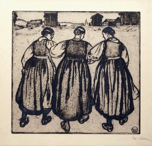 Tres doncellas de Edouard Vallet
