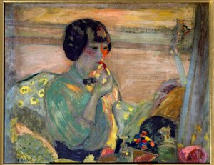 Comediante francesa Marthe Mellot con maquillaje de Edouard Vuillard