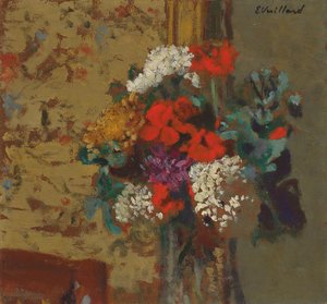 Geranios y rosas de guelder, c.1910 de Edouard Vuillard