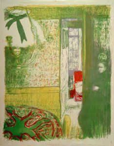 Interior con lámpara colgante de Edouard Vuillard