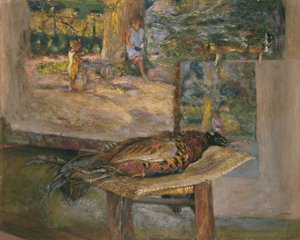 Interior con pinturas y un faisán, 1928 de Edouard Vuillard