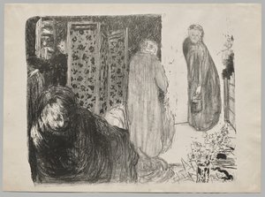 Interior con pantalla de Edouard Vuillard