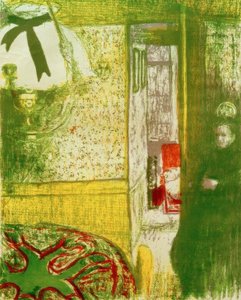 Interior con lámpara colgante de Edouard Vuillard
