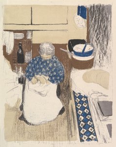 La Cuisinière, de la serie Paysages et Intérieurs de Edouard Vuillard