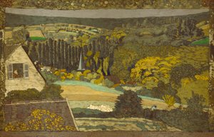 Paisaje: Ventana con vistas al bosque de Edouard Vuillard