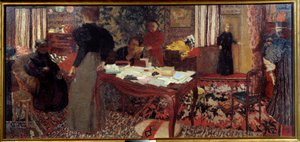 Gran interior con seis personajes de Edouard Vuillard