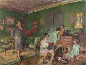 Madame André Wormser y sus hijos, 1927 de Edouard Vuillard
