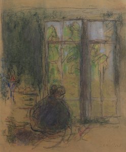 Madame Vuillard en la ventana, 1915 de Edouard Vuillard