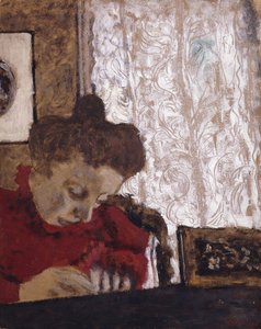 Marie Vuillard escribiendo, c.1895 de Edouard Vuillard