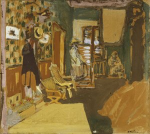 Mme Hessel en el pasillo, c.1909 de Edouard Vuillard