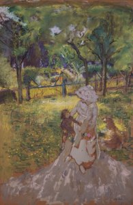 Madre e hijo en el jardín de Edouard Vuillard